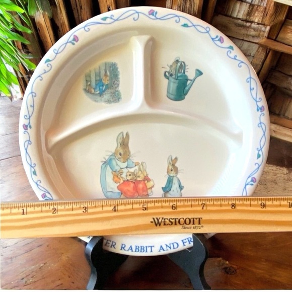VINTAGE Eden Beatrix Potter Peter Rabbit Children’s Melmac Dinner Plate - Picture 7 of 9